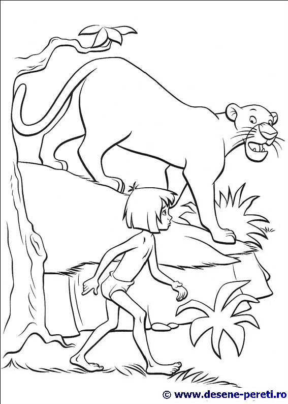 Jungle Book 1 desene de colorat